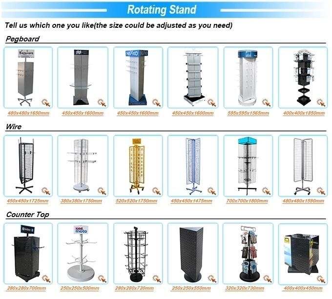 Giantmay 3 Sided Retail Metal Revolving Display Wire Rotating Rack