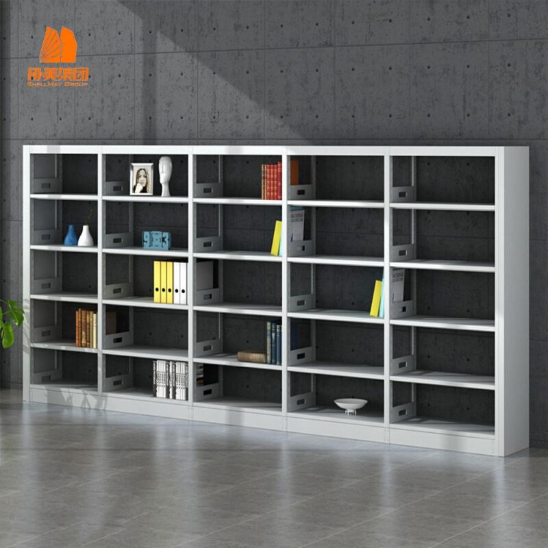 Multi-Layer Double-Sided Library Bookshelf, Office File Rack