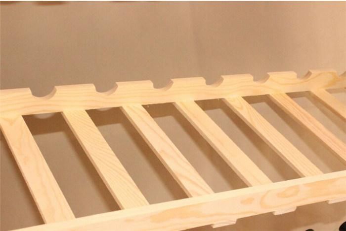 Natural Color Pine Wood Wine Rack with Size Custom Made