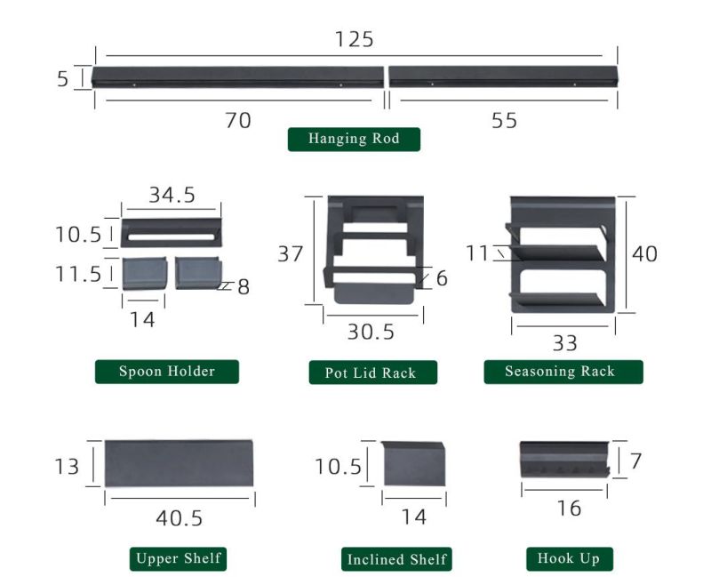 2tier Wall Mounted Stainless Steel Hanging Storage Rack