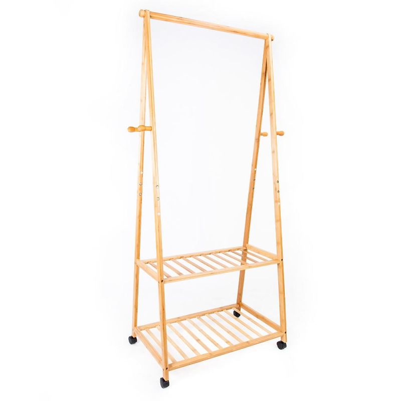 High Quality Modern Wall-Hung Bamboo Clothes Hanger Morderm Clothes Hanger Rack