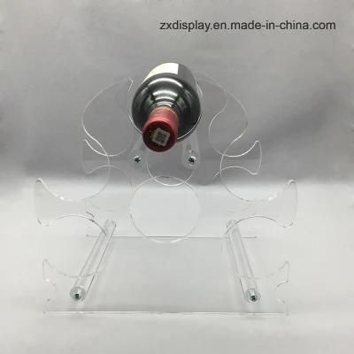 Acrylic Wine Storage Display Stand Clear Plexiglass Red Wine Holder Rack