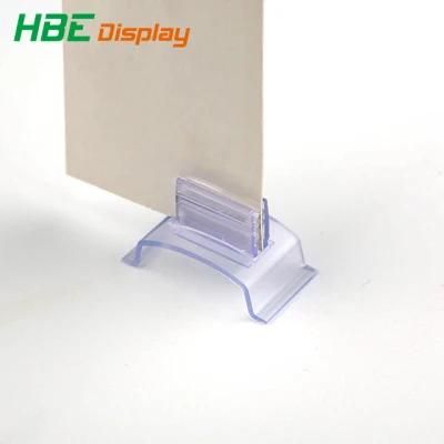 Adhesive Gripper Plastic Clear Sign Display 3m Tape Shelf Label Holder
