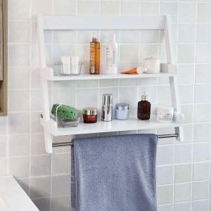 Wooden Towel Drying Rack with Two Shelf