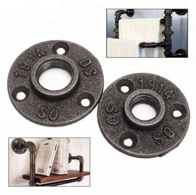 1/2&quot;3/4&quot; Black Cast Iron Pipe Fitting Floor Flange Flat Flange