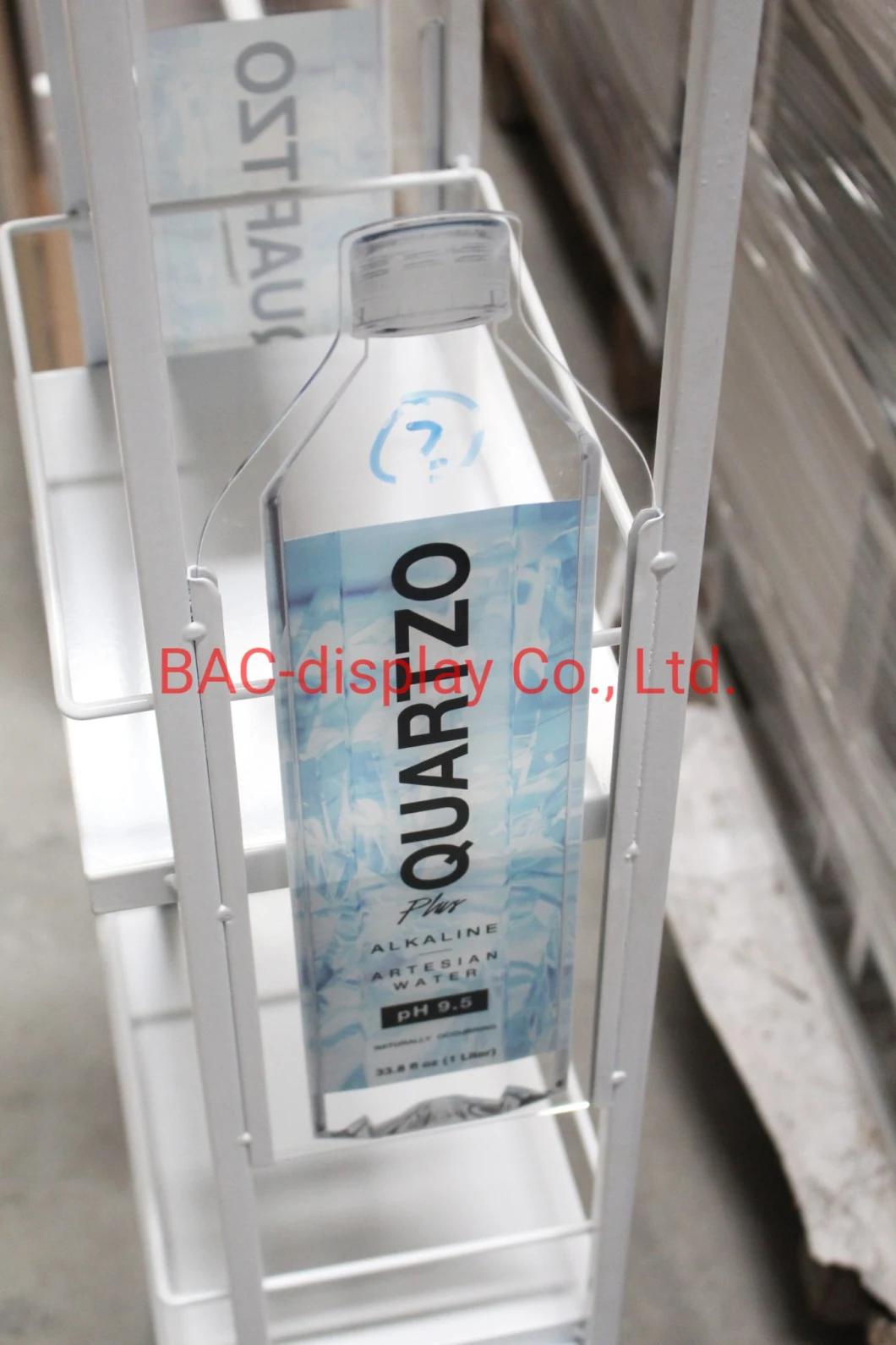 Retail Water Bottles Metal Display Rack in Gas Station