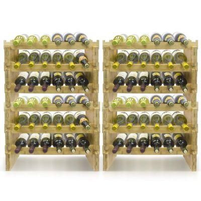 Bamboo Wine Standing Rack Storage