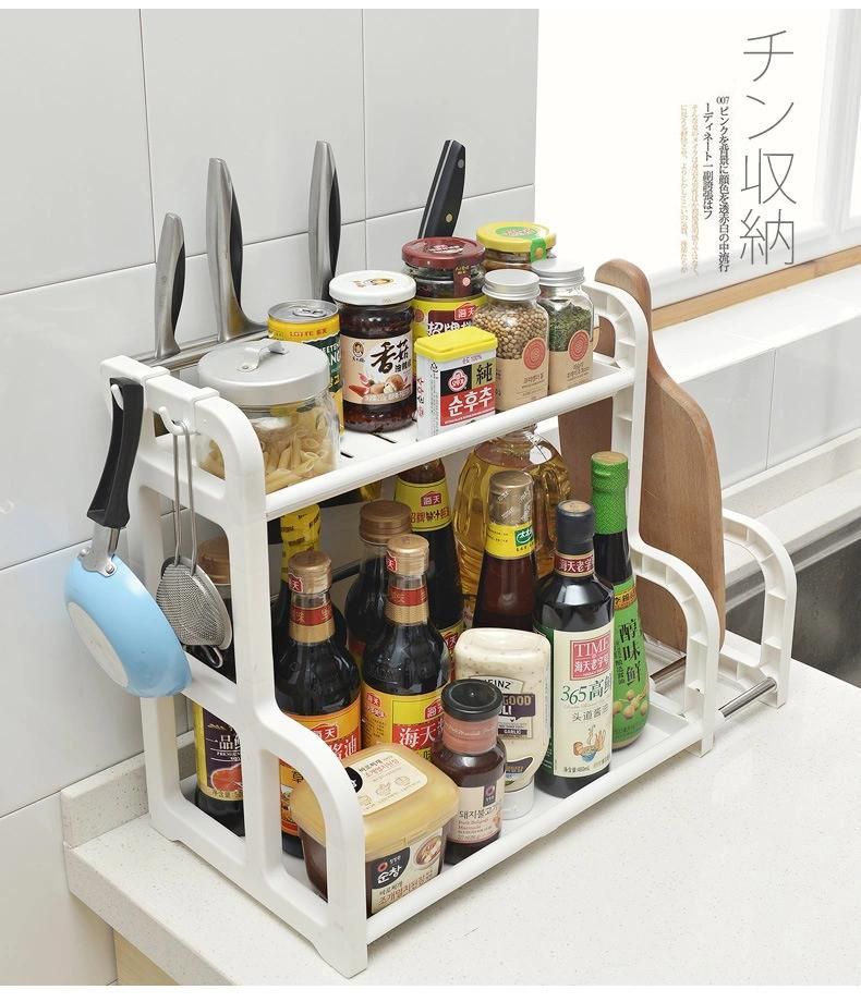 Kitchen Plastic Corner Storage Rack with Wheels