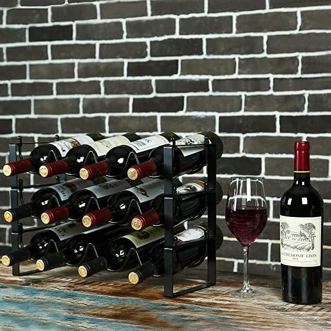 Chiraz Stemware Wine Glass Rack Wall Mountable Wrought Iron Black 11 Inch Set of 4