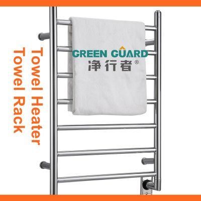 Towel Heater Motel Use Gloss Polish Treatment SUS 304 Tube Warmer Racks