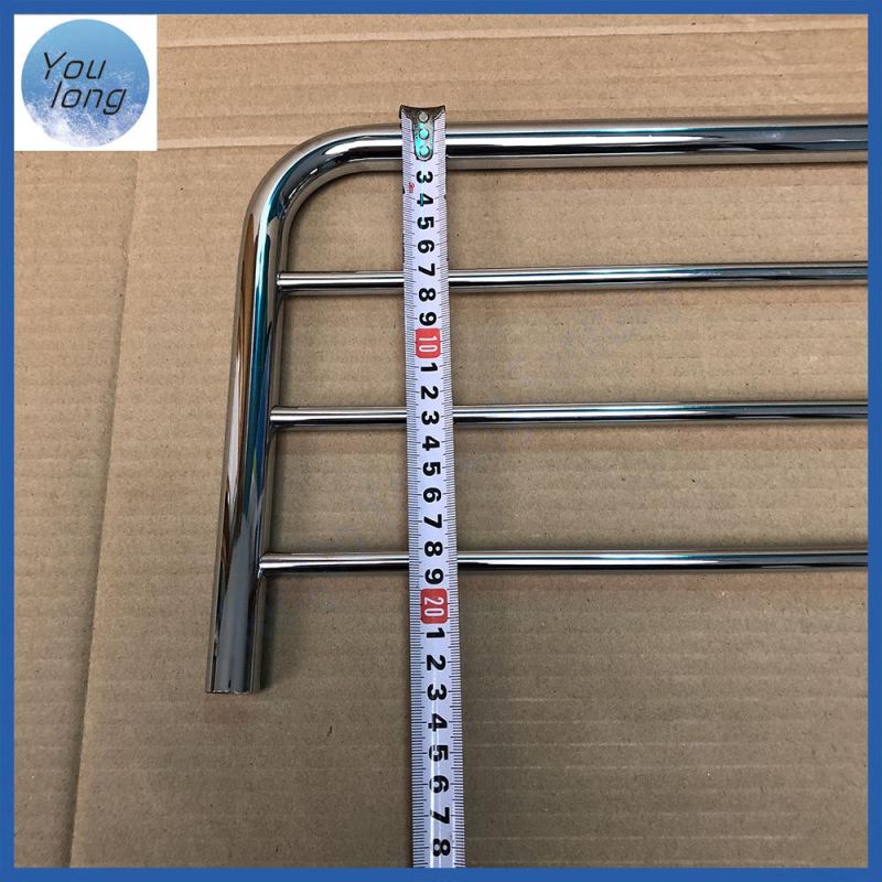 Stainless Steel Chrome Bathroom Lavatory Towel Rack Towel Shelf with Towel Bar
