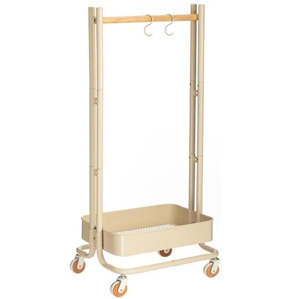 Kid Closet Clothing Garment Rack with Wheels and Shelf
