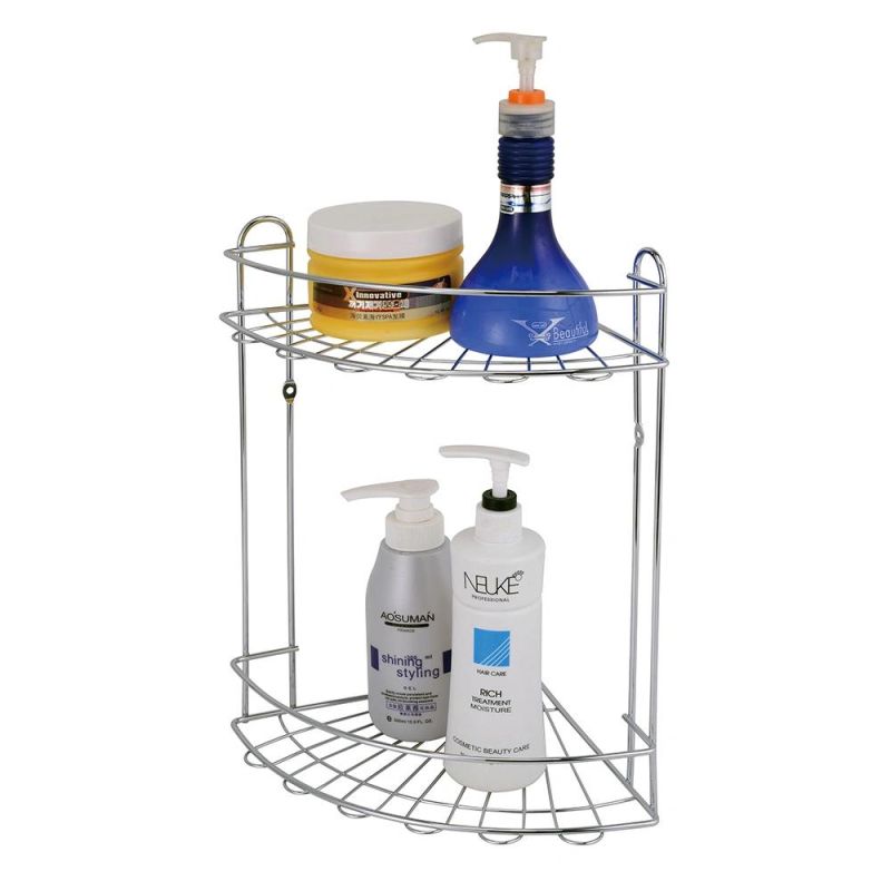 Bathroom Accessory Corner Shelf Wall Mount 2 Layer Shower Caddy