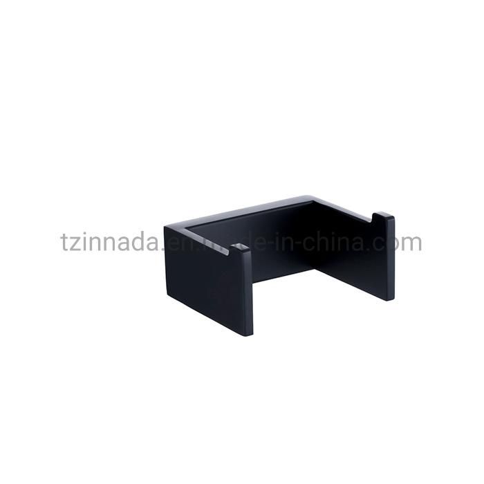 SUS304 Wall Mounted Toilet Bathroom Shelf Matt Black Single Bathroom Rack (NC4012-MB)