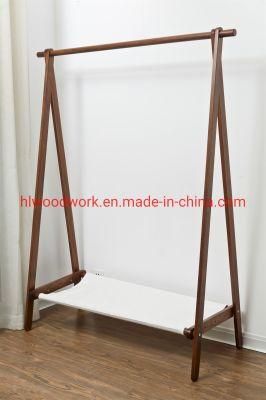 Beech Wood Stand Coat Rack Stand Hanger Foyer Furniture Brown Color Fabric Style Living Room Coat Rack Bedroom Coat Rack