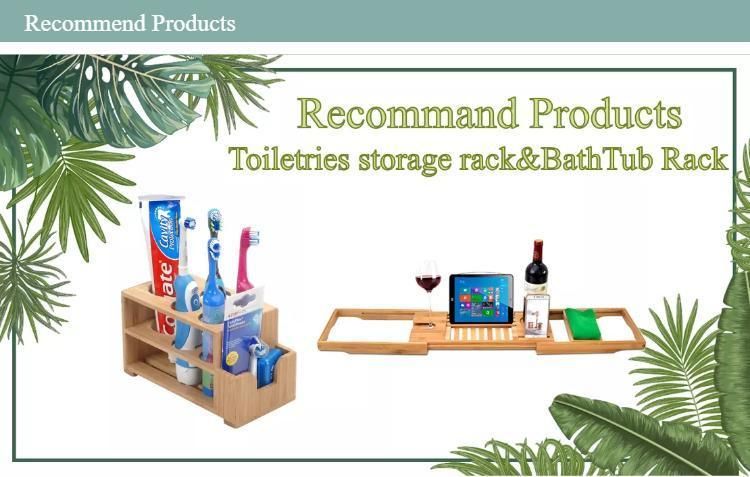 Wooden Bathroom Shelving for Bathing Hand Rack Bathroom Retractable Rack Bathtub Shelving for Bath Tray