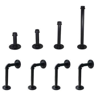 Pipe Fittings Industrial Cast Iron Black Floor Flange Farmhouse Style Shelf Brackets