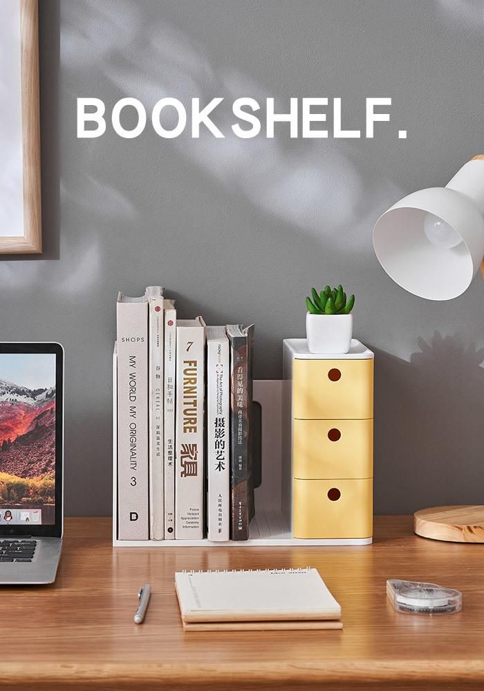 Multifunction Bookshelf All in One Household Office Desktop File Storage Box Book Magazine Stand Holder