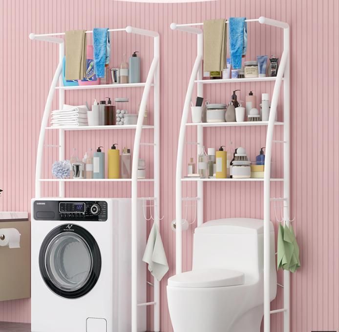 Toilet Shelf Above The Washing Machine Shelf Bathroom Toilet Toilet Storage Supplies Daquan Floor