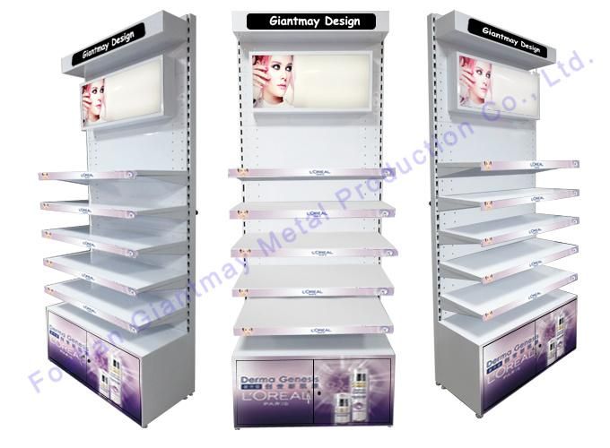 Customized Metal Cosmetics Make up Display Shop Cosmetic Makeup Rack