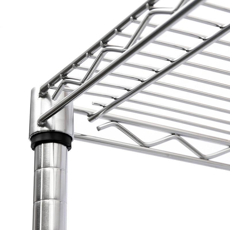 Adjustable Chrome Plated 6 Layer Wire Shelving Rack Metal Shelf OEM/ ODM Kitchen Stand Kitchen Storage Shelf