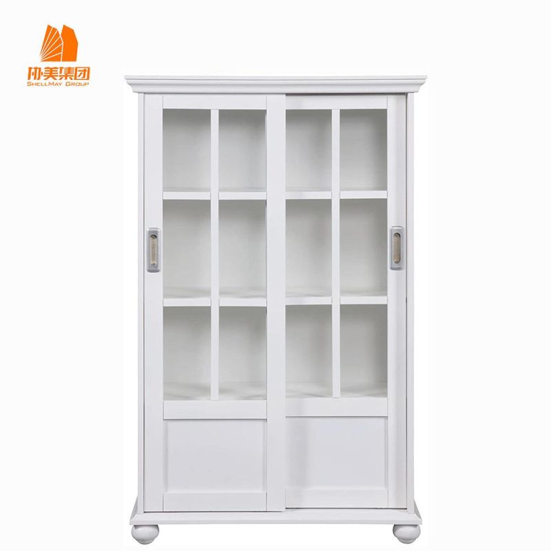 Adjustable Shelves Cupboard Glass Door Storage File Cabinet