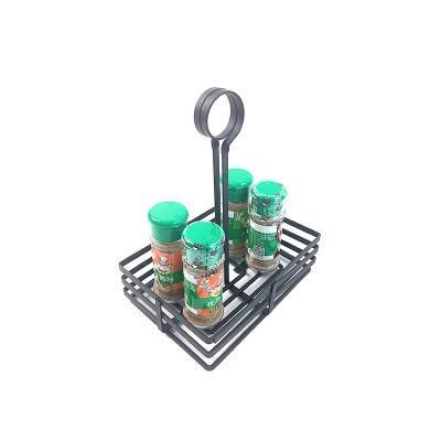 Cabinet Metal Spicy Shelf Organizer Storage Spices Jar Rotating Kitchen Spice Rack