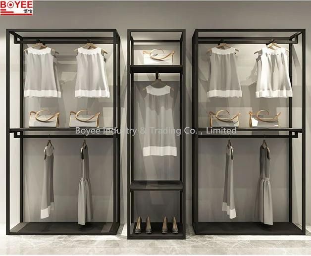 Modern Decoration Stainless Steel or Metal Retail Clothing Display Racks