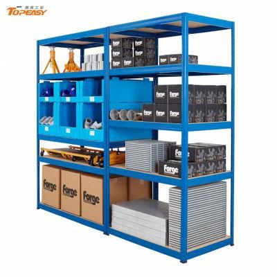 All Purpose Retail Blue Iron Tear Hole Angle Shelf