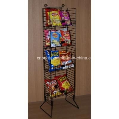 Free Standing Grocery Shop Snacks Potato Chips Retail Wire Display Rack (PHY1060F)