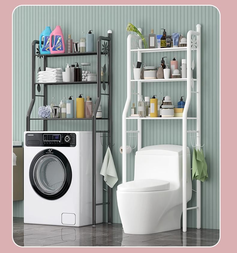 Bathroom Toilet Shelf Washing Machine Shelf Bathroom Storage Floor Shelf