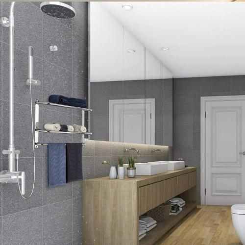 Towel Rack with Tower Bars SUS 304 Towel Shelf Wall Mount Towel Holder