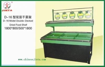 High Quality Double Deck Fruit and Vegetable Display Shelf