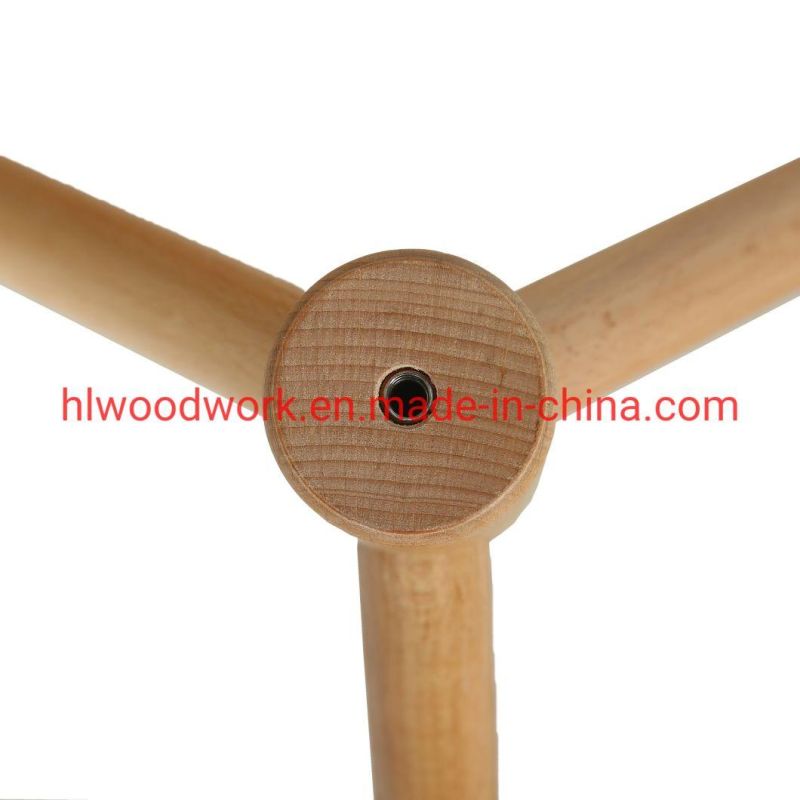 Triangle Wooden Base Stand Coat Rack Beech Wood Natural Color Stand Hanger Entrance Hall Coat Rack
