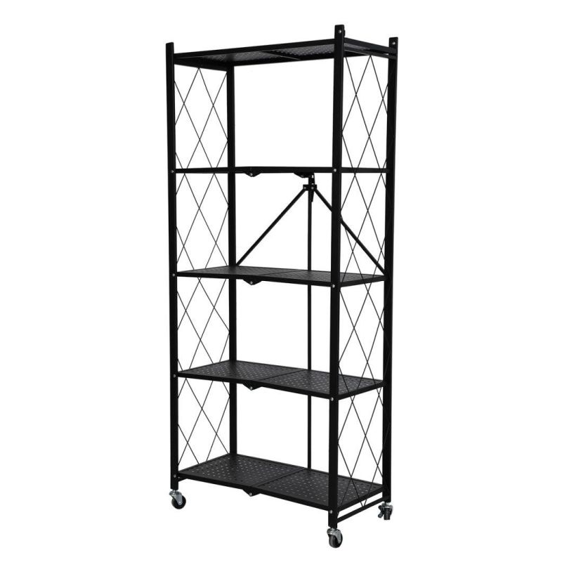 Trolley Metal Wire Basket Storage Cart Rack