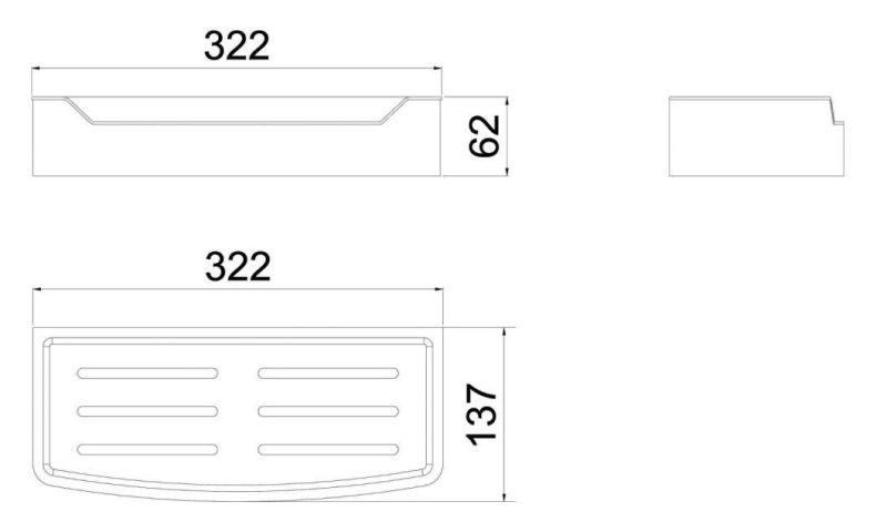 Morden Design Stainless Steel Bathroom Corner Shower Shelf for Shower Room