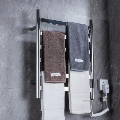 Kaiiy Electric Heated Drying Rack Towel Stainless Steel Material Wall Mount Warmer Modern Towel Rack