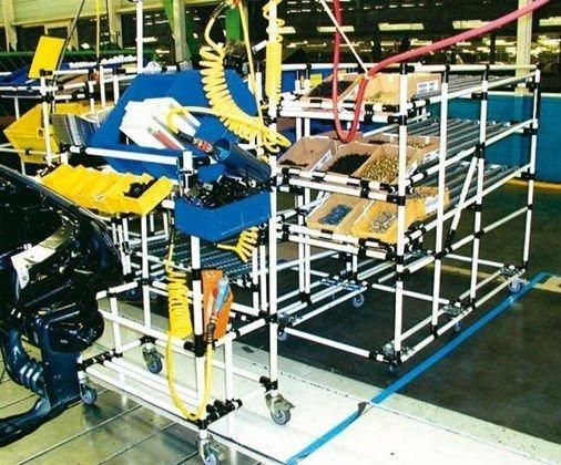 Frist in Frist out Roller Tracking Rack, Flow Rack, Storage Rack, Steel Rack, Flexible Production Line