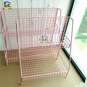Brk0403pk Pink 2-Tier Countertop Shelf Kitchenware Cans Foods Wire Rack