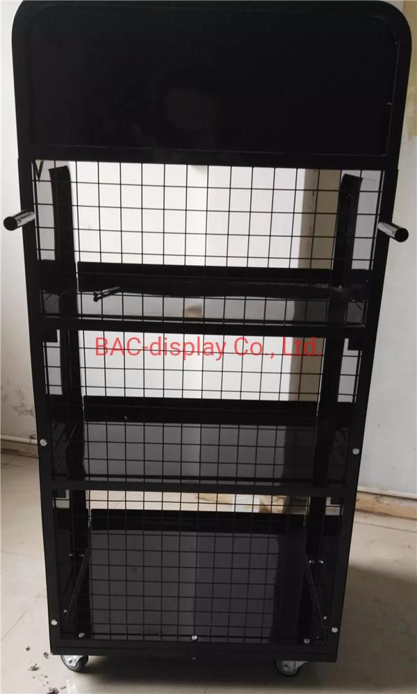 Personalized 3-Layer Metal Floor Commercial Batteries Display Automotive Car Battery Storage Rack