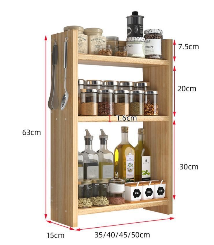 Kitchen Corner Small Narrow Shelf Multi-Layer Shelf