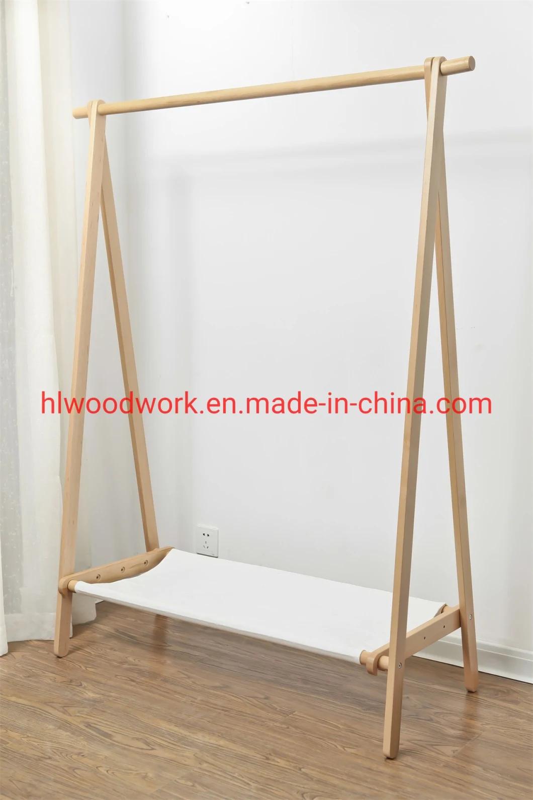 Beech Wood Stand Coat Rack Stand Hanger Foyer Furniture Natural Color Fabric Style Living Room Coat Rack Office Coat Rack