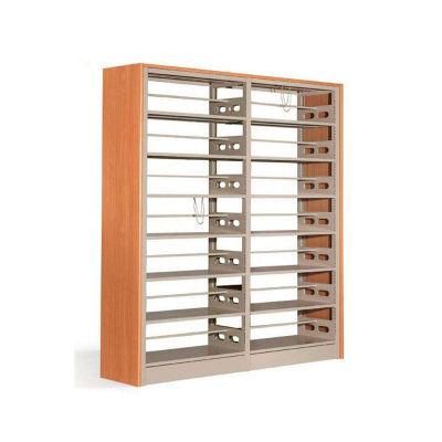 High Quality Metal Wooden Library Furniture Steel Bookshelf