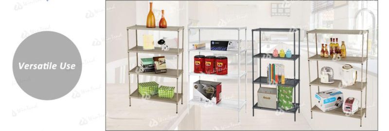 Kitchen 4 Tier Perforated Shelving Metal Steel Adjusting Storage Rack