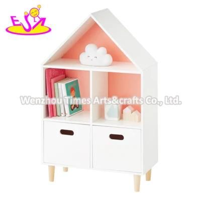 2020 High Quality White Wooden Kids Book Rack for Wholesale W08c300b