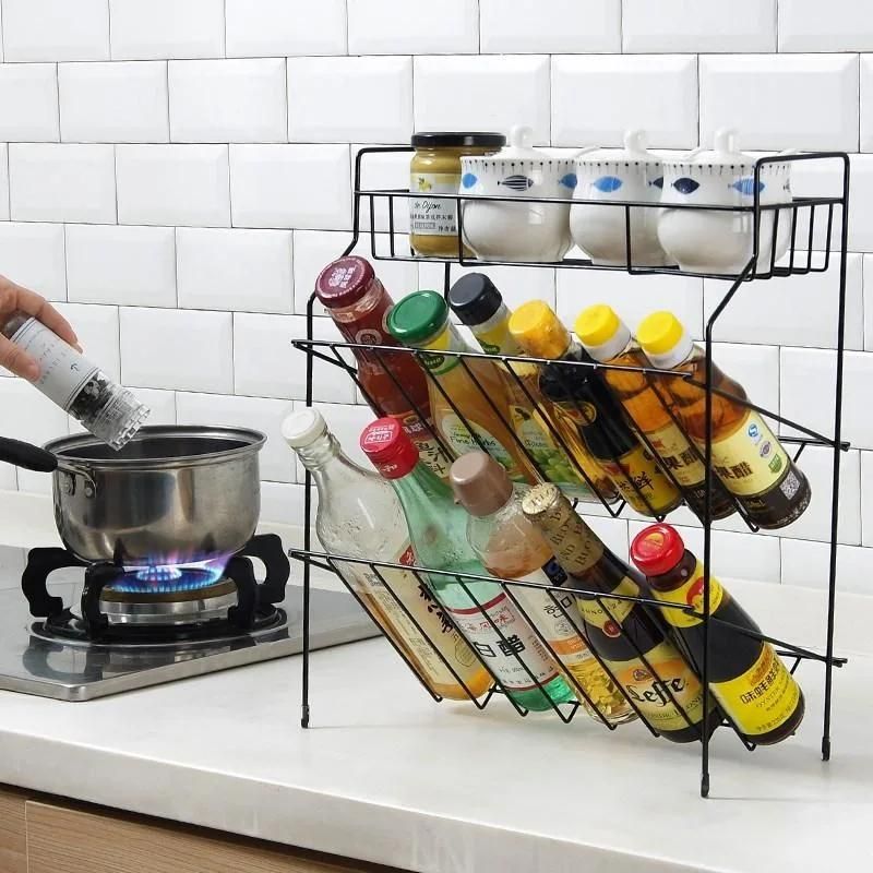 Popular 3 Tier Free Standing Metal Kitchen Storage Rack