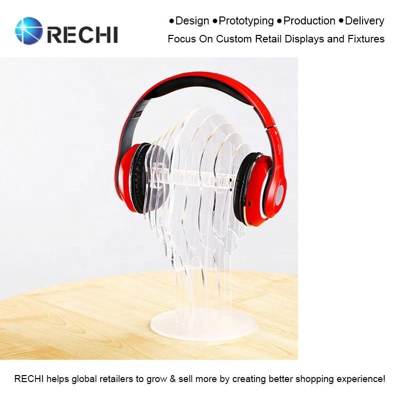 Acrylic Headphone Display Stand Fashion Design Storage Rack