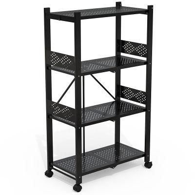 Scairbh Folding Shelf Rack Home Foldable Storage Kitchen Display Rack Shelf Kitchen Organizer Shelf