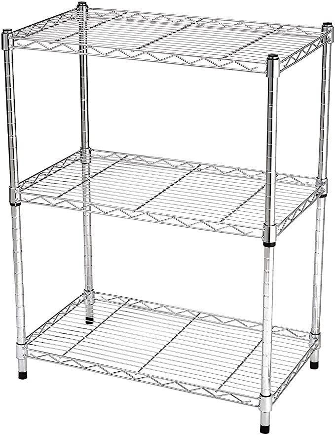 Amazon Basics 5-Shelf Adjustable, Heavy Duty Storage Shelving Unit (350 lbs loading capacity per shelf) , Steel Organizer Wire Rack, Black (36L X 14W X 72H)