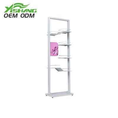 Professional Customized White Double-Sided Cosmetic Display Rack